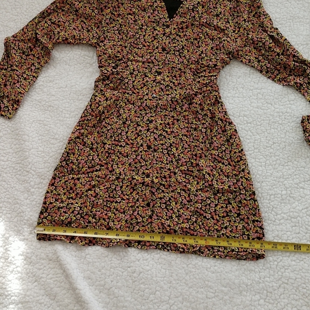 ZARA Multi Color Floral Printed Dress - Picture 11 of 11